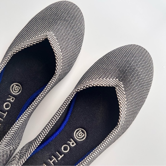 Rothy's Cloud Gray Bird's Eye Round Toe Flats - Picture 9 of 12